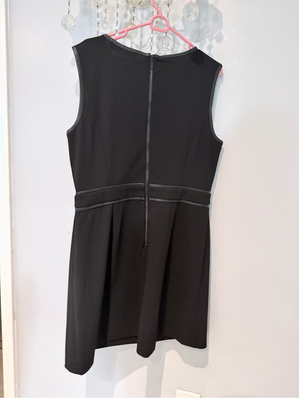 Karl Lagerfeld Black Sleeveless Sheath Dress with Trim - Picture 2 of 3